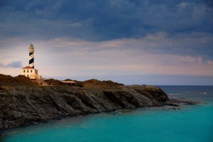 Cap de Favaritx sunset lighthouse cape in Mahon